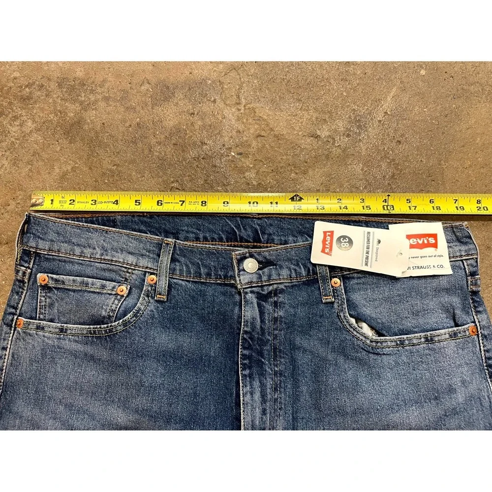 Levi's 512 Slim Taper Fit Jeans Mens 38x34 Blue Denim‎ Cotton Stretch High Rise